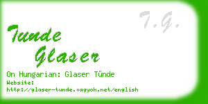 tunde glaser business card